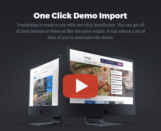 One Click Demo Import