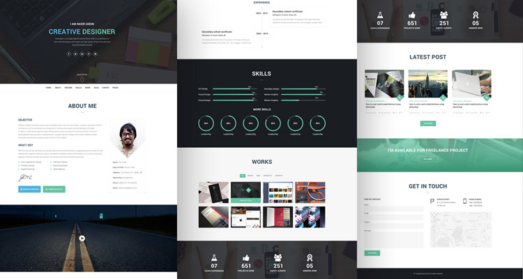 20  best free html resume templates to download