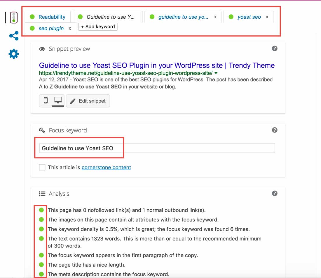 Guideline to use Yoast SEO