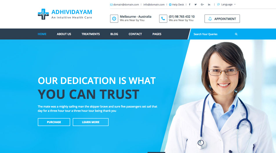 HTML5 Medical Template