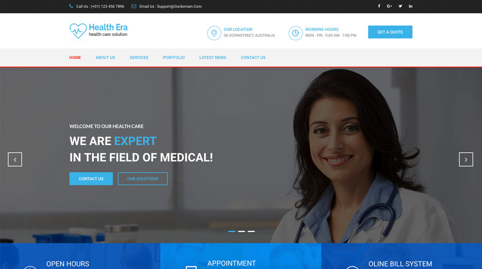 HTML5 Medical Template